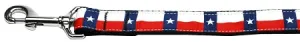 Texas Flag Nylon Dog Leash 5-8 Inch Wide 4ft Long