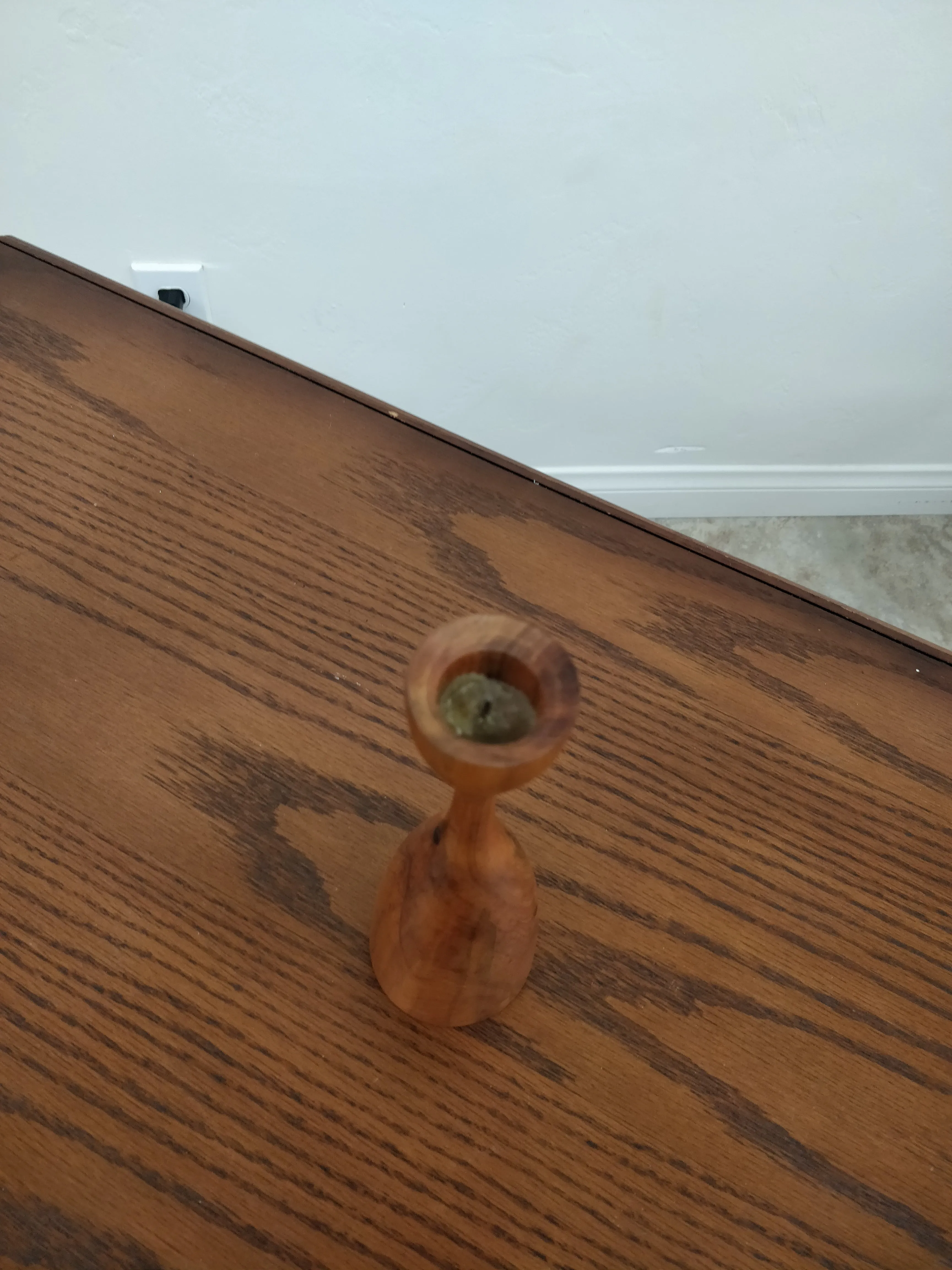 Vintage Solid Wood Candle Holder