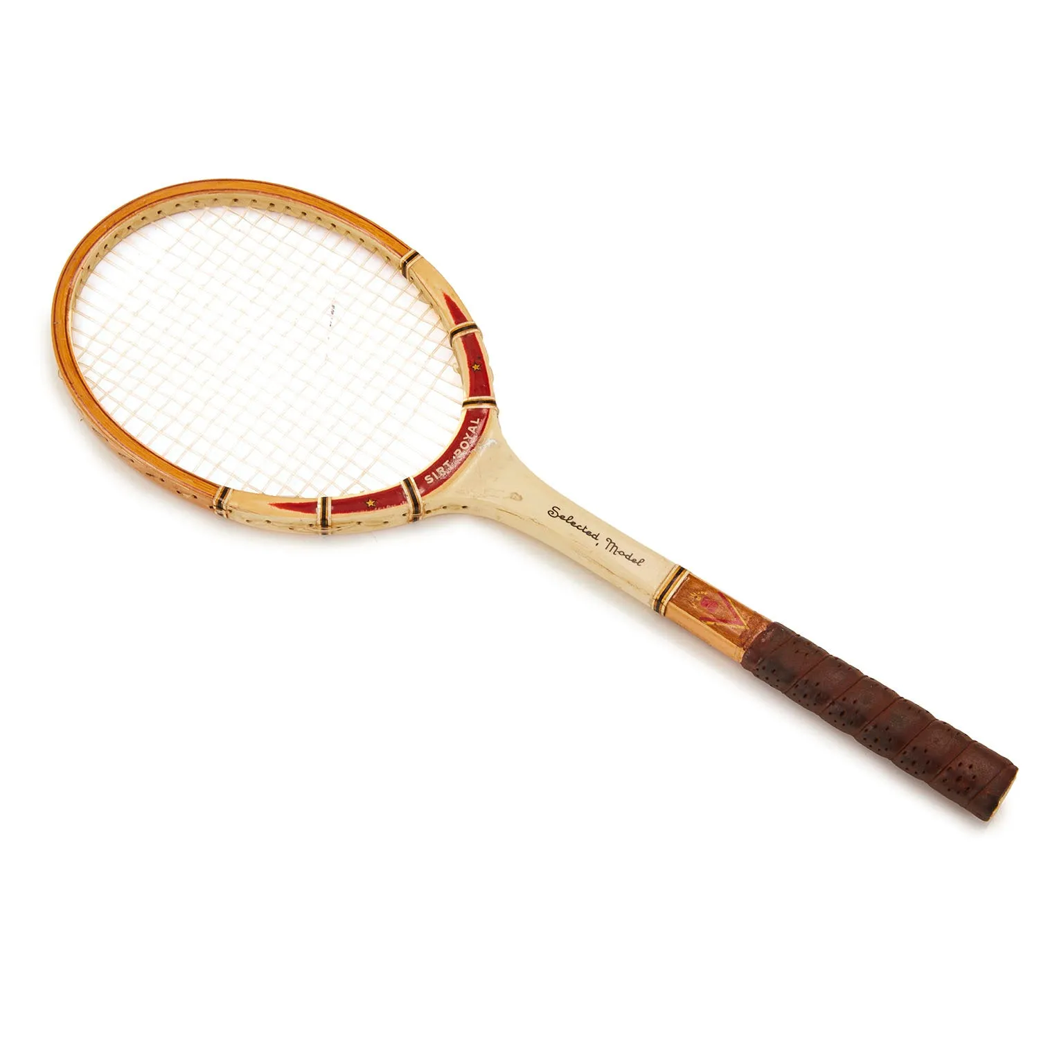 White Vintage Badminton Racket (A D)