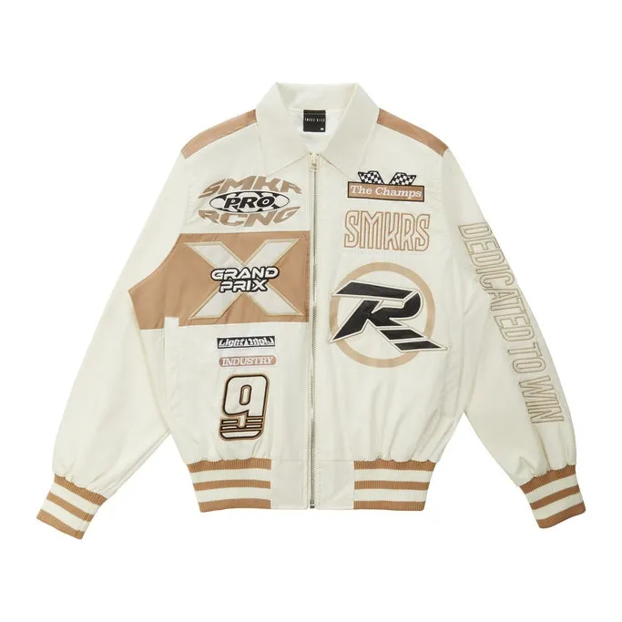 Windbreaker Racing Jacket - Chalk