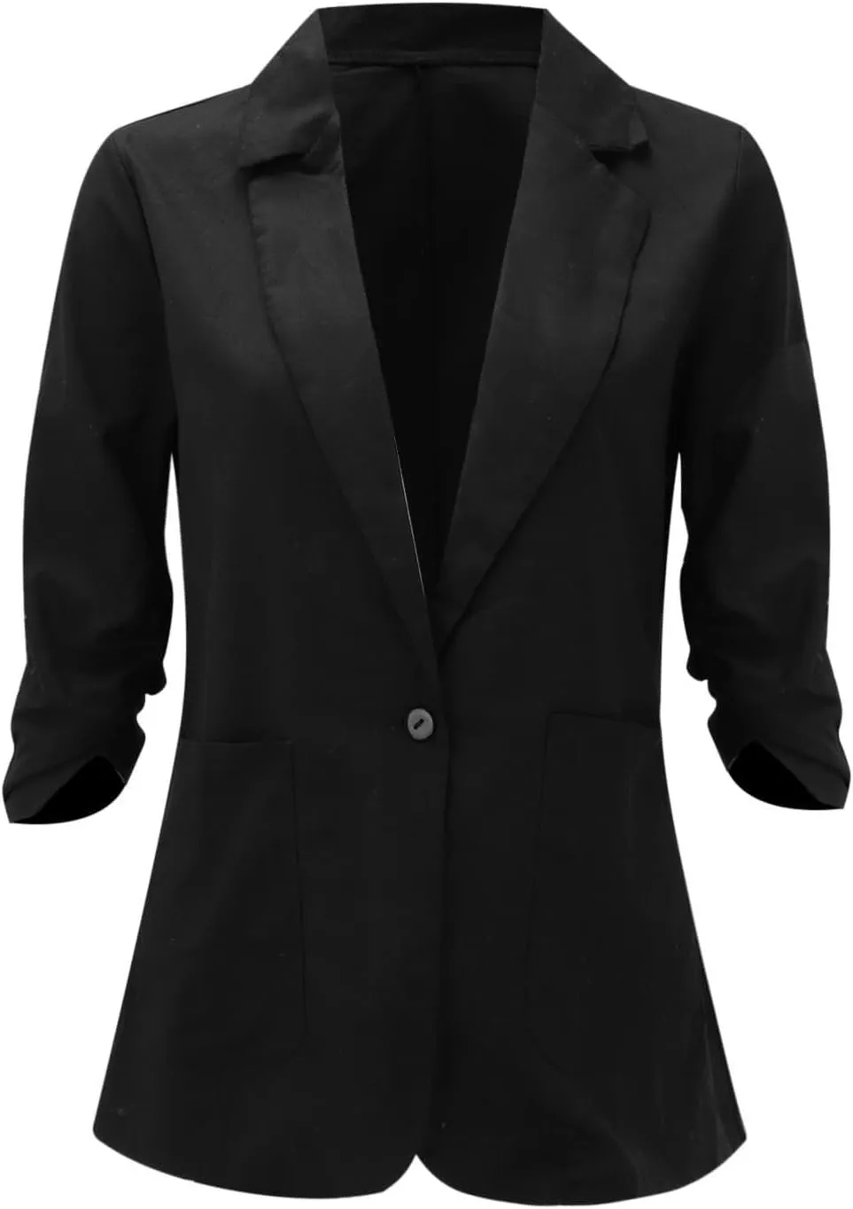 Women's Cropped Blazer Jacket Dressy Cardigan Lightweight Office Jacket Plus Size Open Front Suit Blazers Outerwear