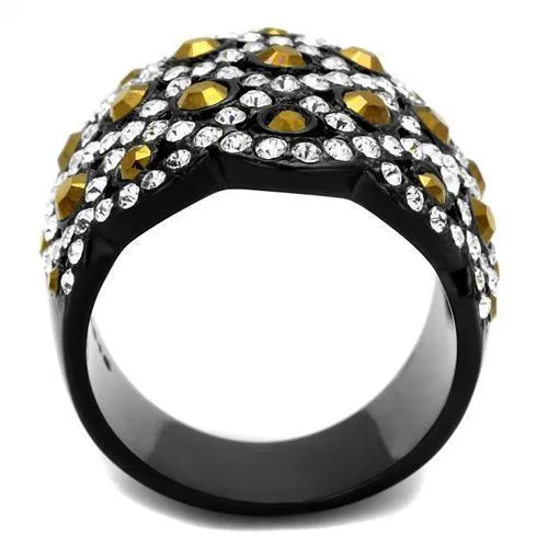 Womens Crystal Rings Metallic Light Gold