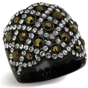 Womens Crystal Rings Metallic Light Gold