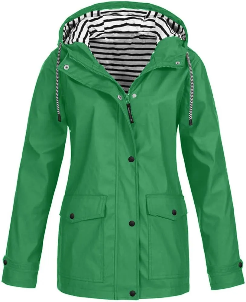 Women's Winter Jacket Quilted Puffer Parka Outdoor Coat Plus Women's Coat Mountain Windbreaker Hooded Raincoat