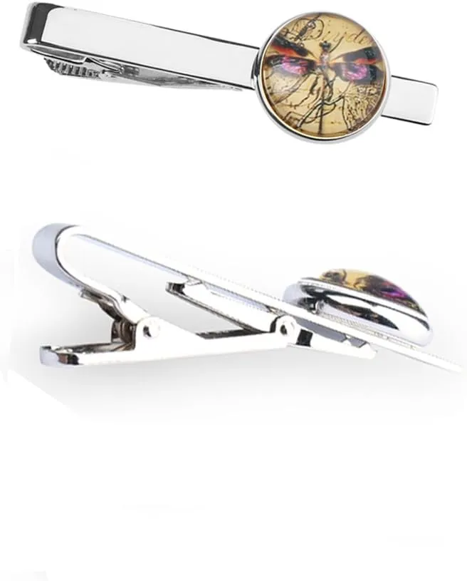 World Map Cufflinks Wedding Vintage Personalised Gifts Father Grandfather Dad Tie Clip Blue ZUNON