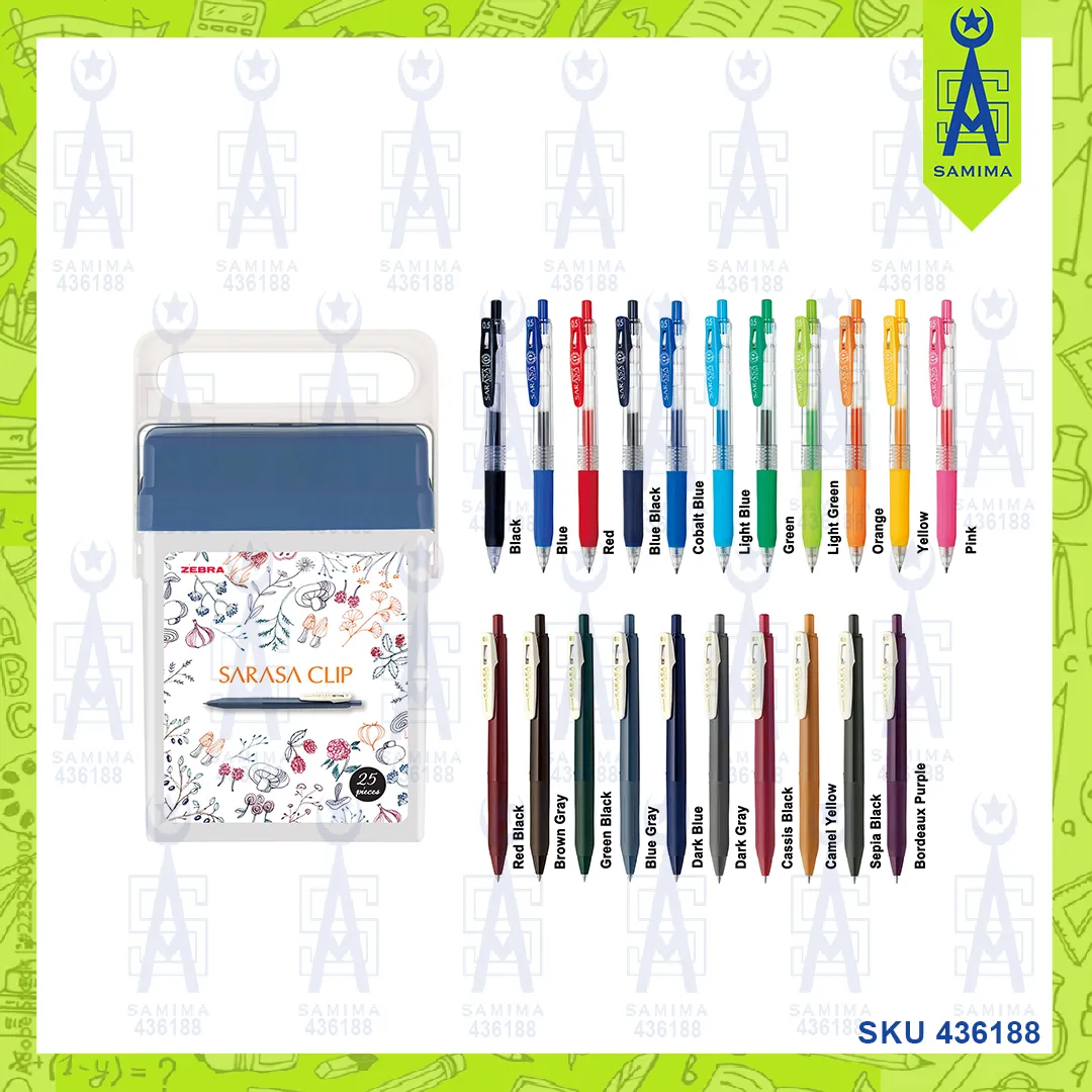 ZEBRA SARASA CLIP PEN 0.5 25 PCS SET SPECIAL EDITI